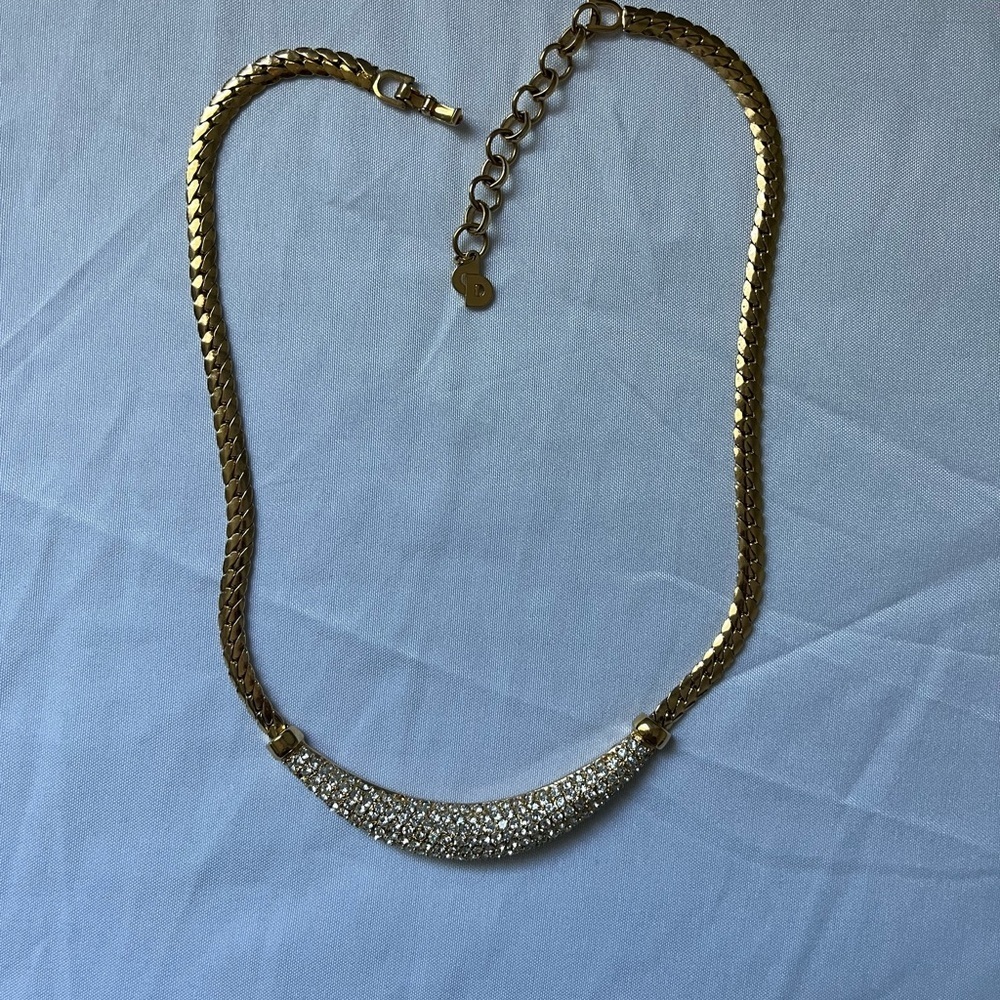 Vintage Christian Dior Rhinestone Necklace - Picture 2 of 8